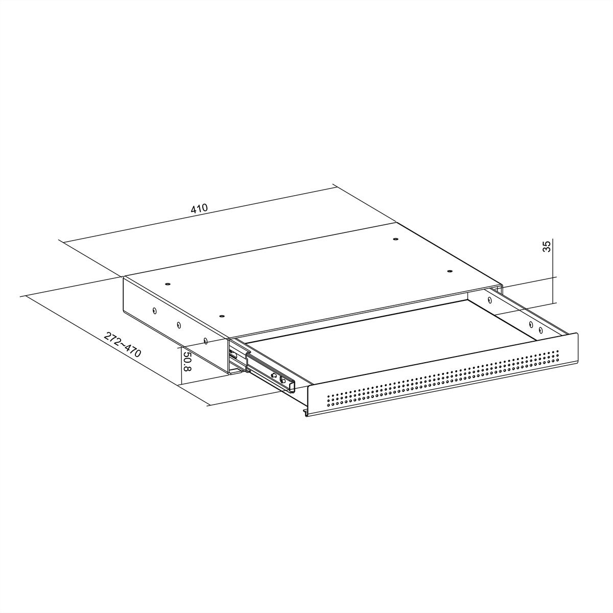ROLINE Untertisch-Schublade, slim