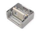 TELEGÄRTNER Gehäuse AP IP44,75x86x58, grau, mit Mont-Einsatz für 2xAMJ-Modul