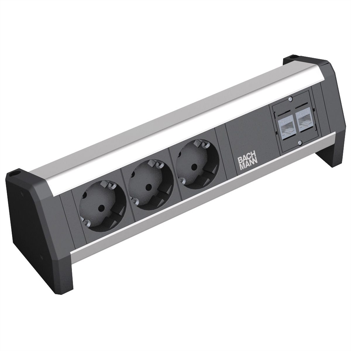 BACHMANN DESK 3x Schutzkontakt, 2x CAT6