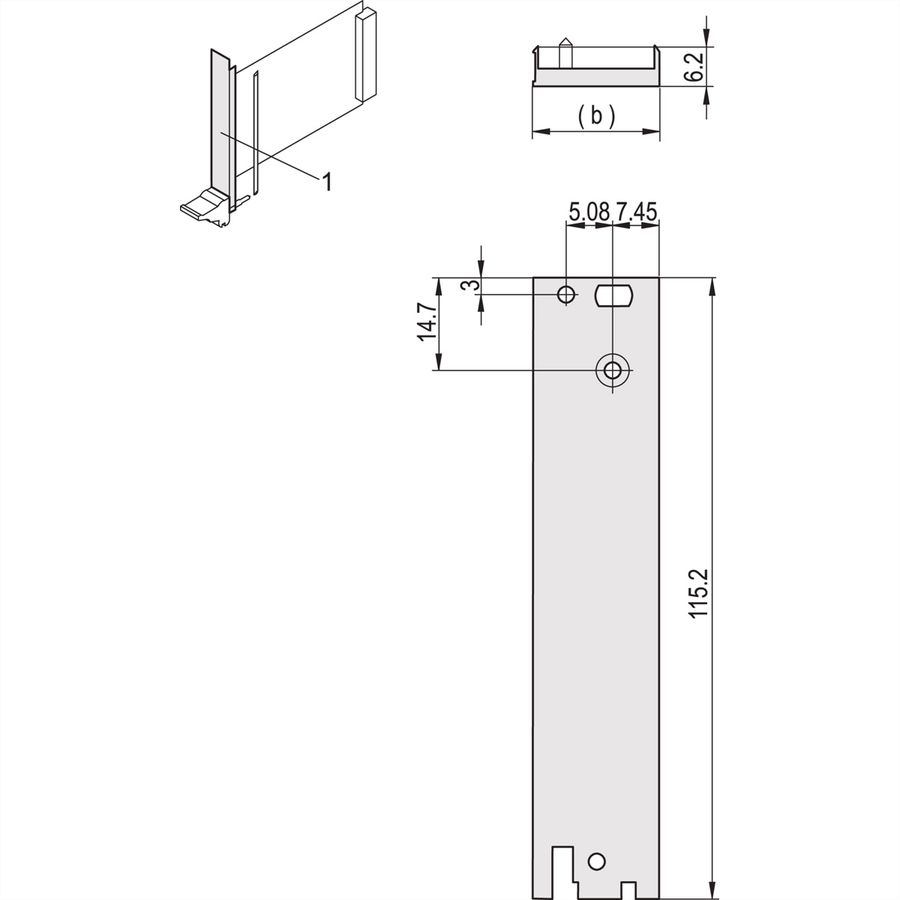 SCHROFF Frontplatte für 3-HE-Rear-I/O - RUECKPROFIL I/O 3HE 12TE