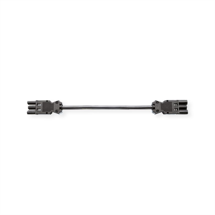 BACHMANN Geräteverlängerung GST18-3 Stecker/Kupplung, schwarz, 0,3 m