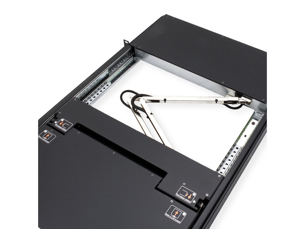 ATEN KL1516AiM KVM Over-IP Switch, 43cm TFT, VGA, PS/2-USB über Kat 5, 16 Ports, IT-Layout