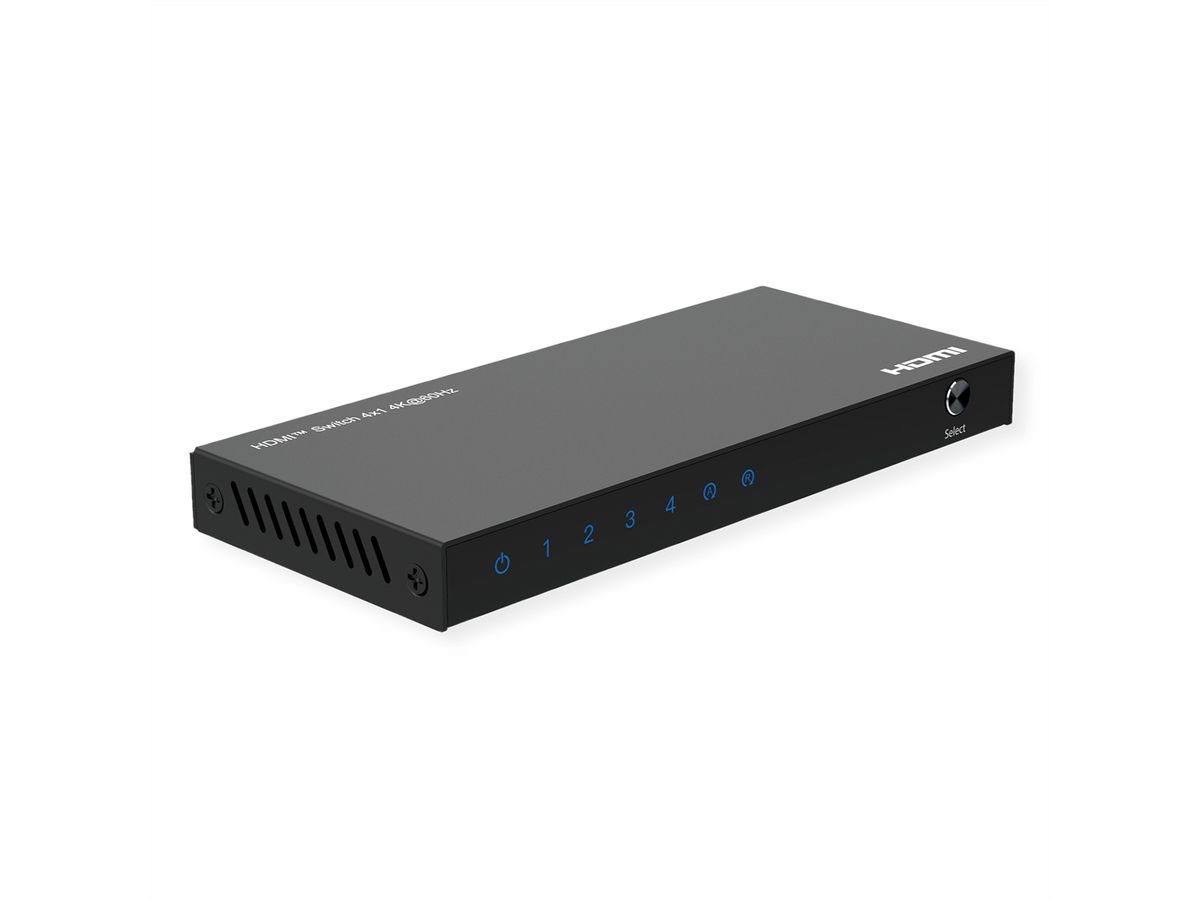 ROLINE 4K HDMI Switch, 4-fach, mit Fernbedienung