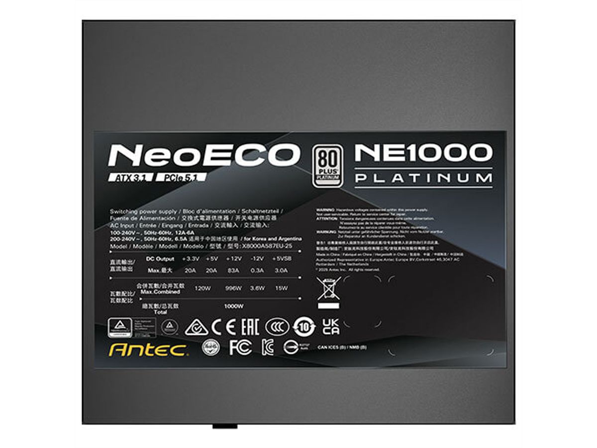ANTEC NE1000P EC Netzteil 1000W, schwarz