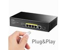 CUDY GS1005PTS1 5-Port Gigabit PoE+ Switch 1 SFP Port 120W