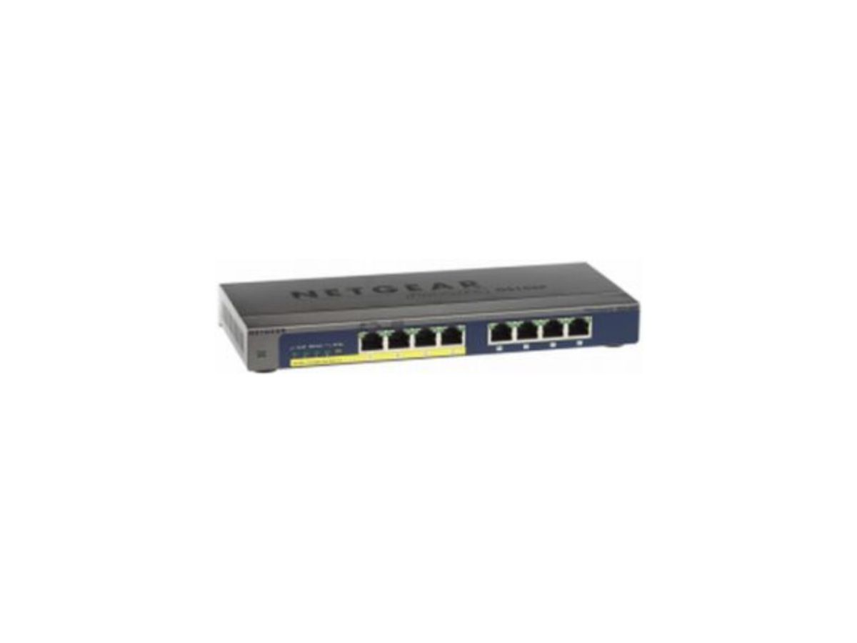 Netgear GS108PP ungemanaged Gigabit Ethernet (10/100/1000) Energie Über Ethernet (PoE) Unterstützung Schwarz