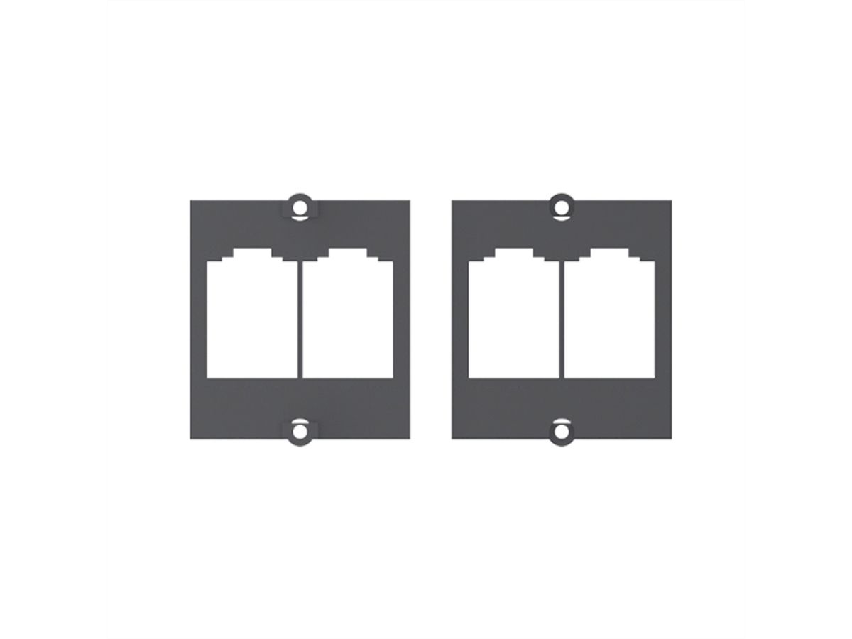 BACHMANN Rahmen für 2x METZ CONNECT E-DAT Modul CAT6