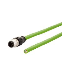METZ CONNECT Anschlussleitung M12 Stecker 4-polig D-kodiert, 1 m