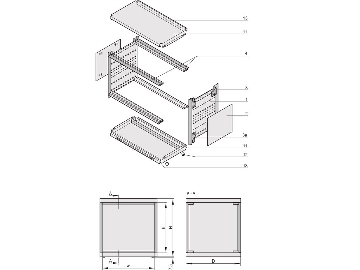 SCHROFF ratiopacPRO air Gehäuse - RATIO.AIR FB 3/4HE 42TE 315T