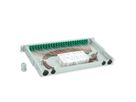 TELEGÄRTNER BASIS V LWL-Panel mit Kupplungen & Pigtails, 24x LC Quad, grün, OS2 APC