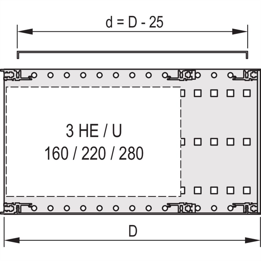 SCHROFF Abdeckblech, universal für spezielle Leiterkartentiefen - ABDECKBLECH EMC 63TE 175T 2ST