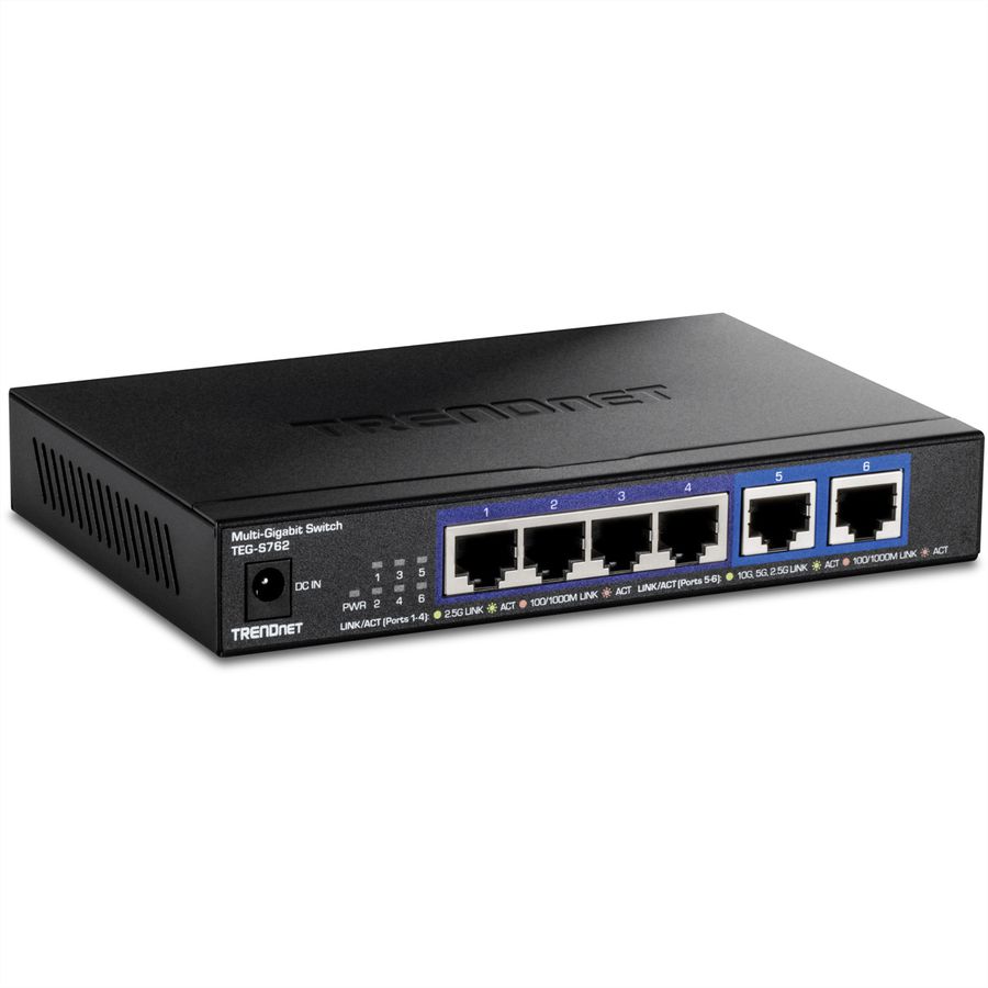 TRENDnet TEG-S762 6-Port 10G Switch, schwarz