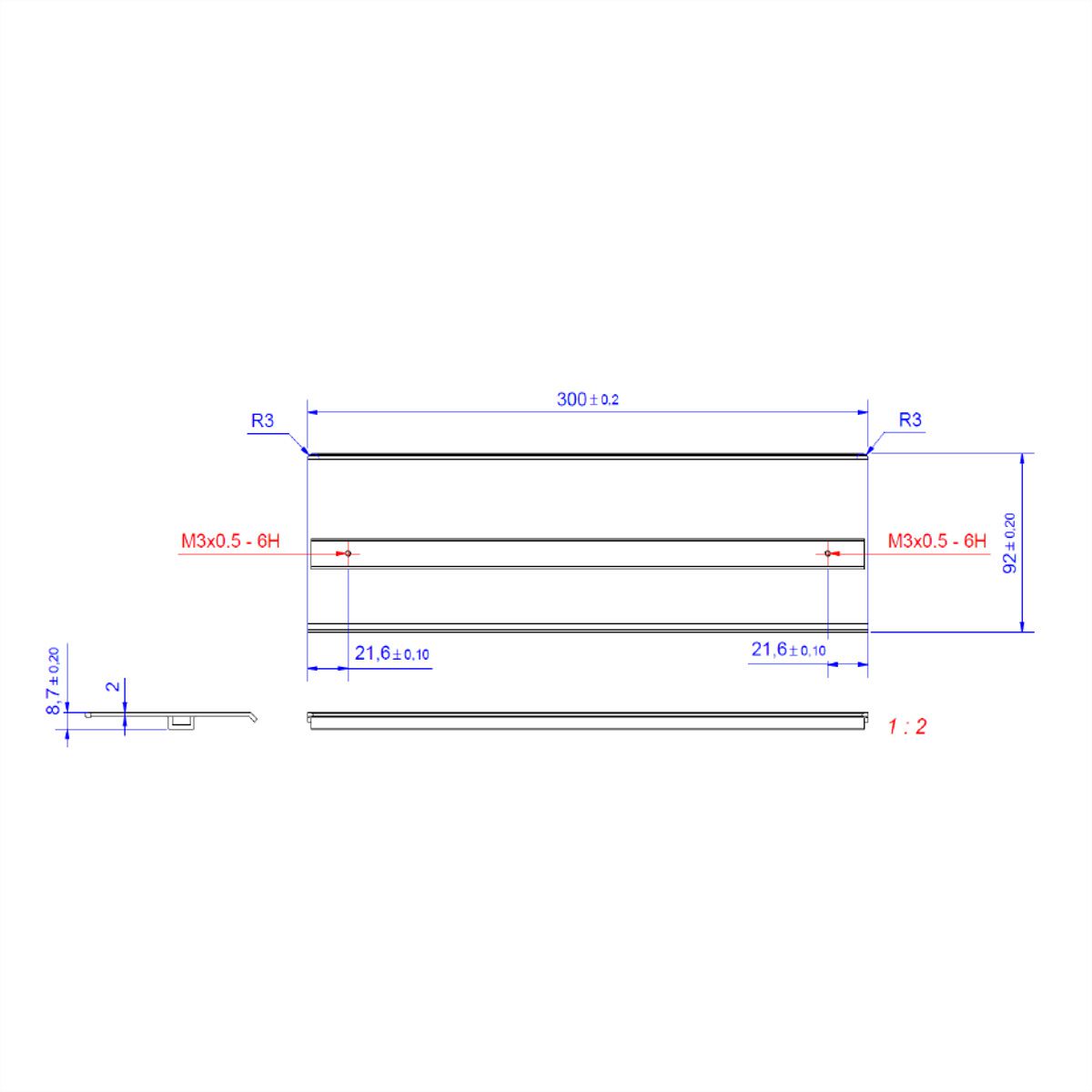 BACHMANN TOP FRAME Deckel 4-fach gestrahlt und eloxiert
