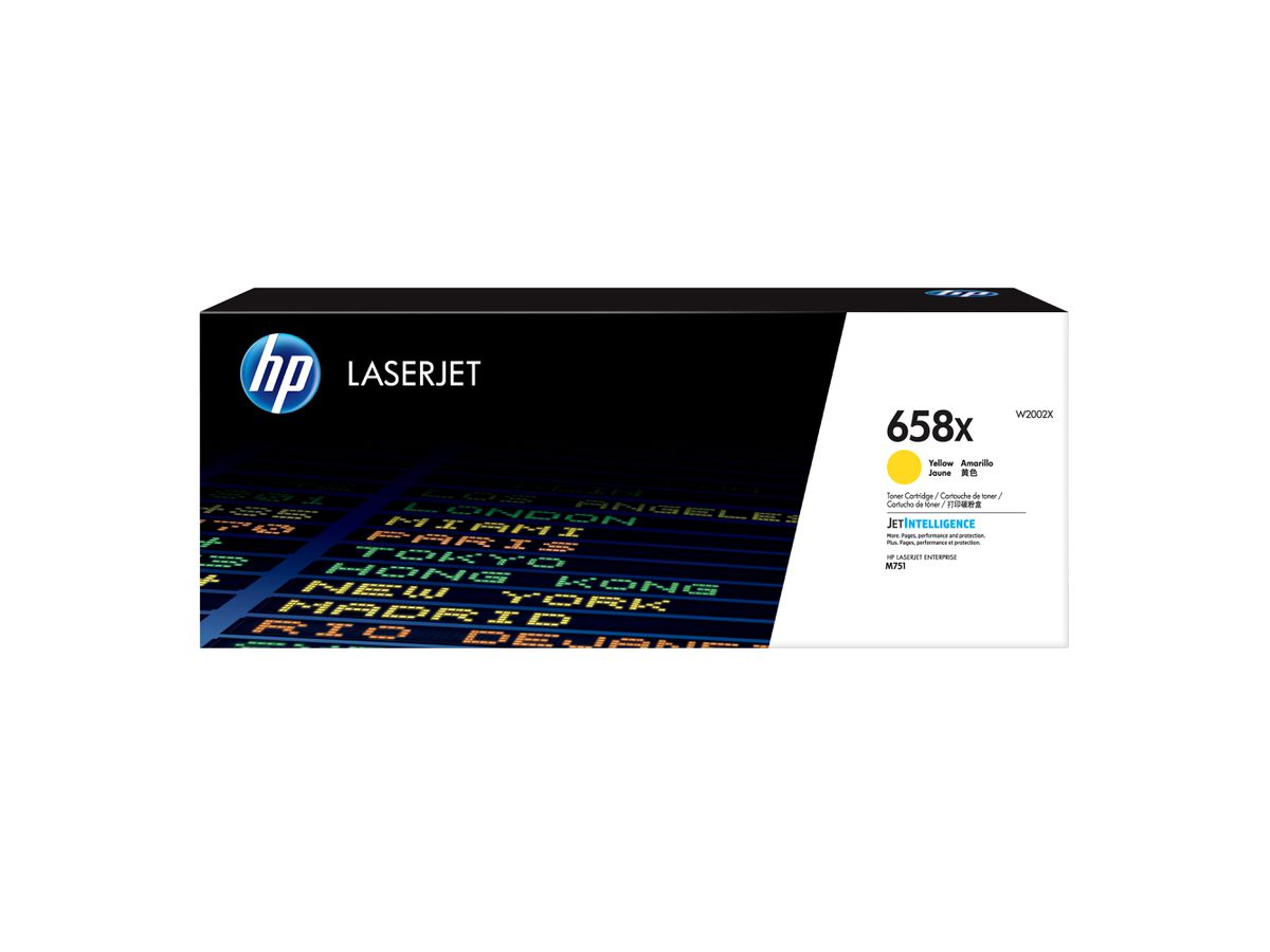 HP 658X Gelb Original LaserJet Tonerkartusche mit hoher Reichweite
