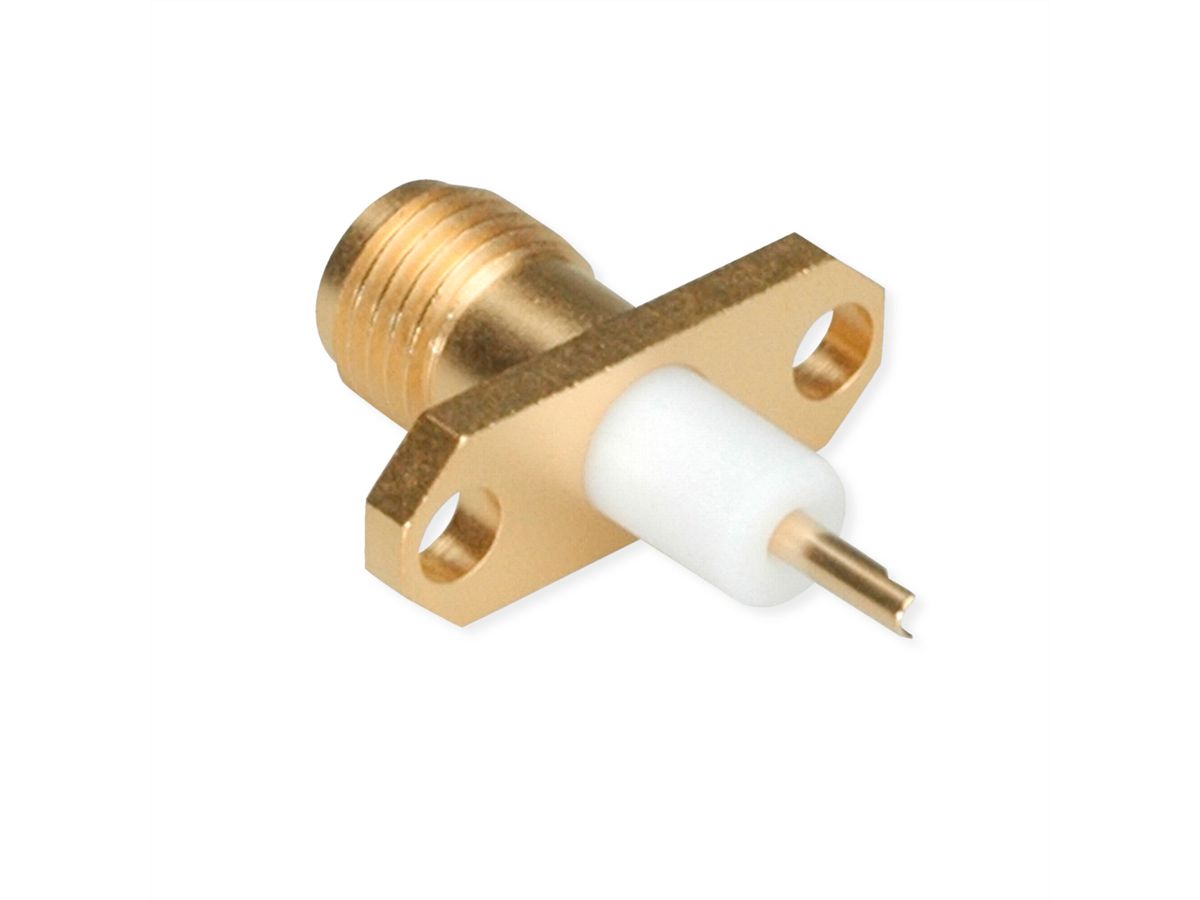 TELEGÄRTNER SMA-Einbaubuchse mit Flansch vergoldet