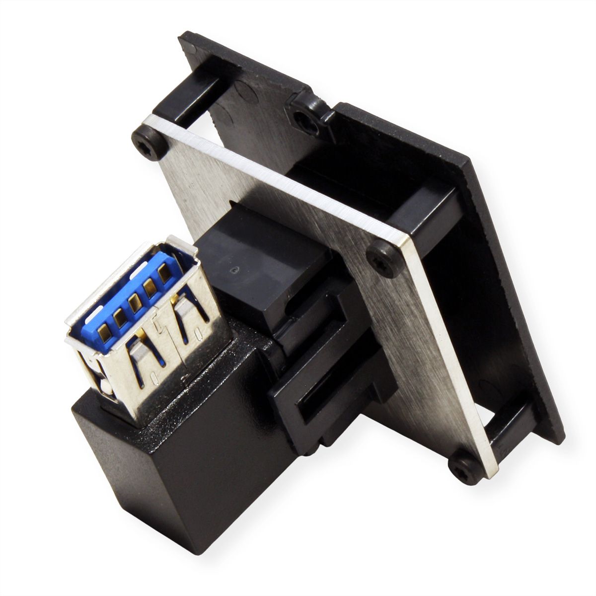 BACHMANN Rahmen 1xUSB 3.0, 90° Abgang seitlich