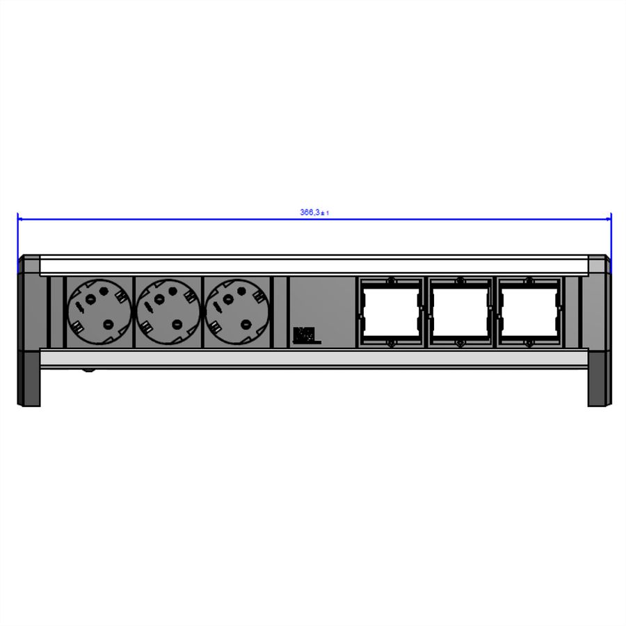 BACHMANN DESK 3x Schutzkontakt 3x ABD