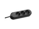 BACHMANN SMART Steckdosenleiste 3x Schutzkontakt, schwarz, 5 m