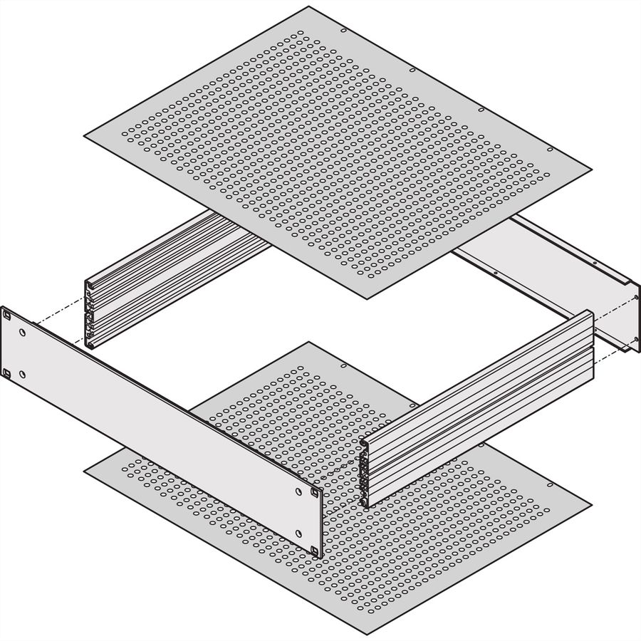 SCHROFF Abdeckbleche - ABDECKBLECH 340T PERFORIERT