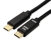 VALUE USB 2.0 Kabel, USB C-C, ST/ST, 100W, schwarz, 1 m