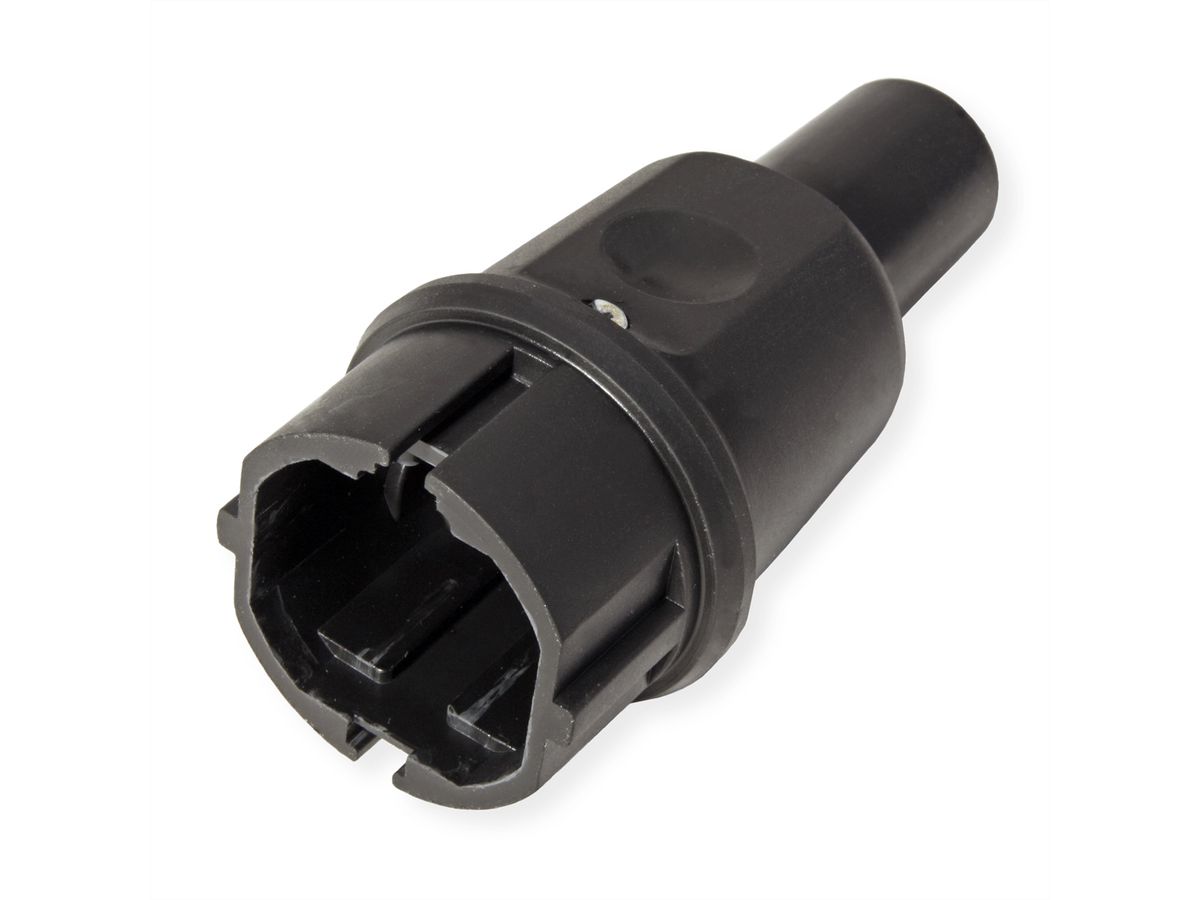 BACHMANN Vollgummi Stecker, französisches System, IP44, schwarz
