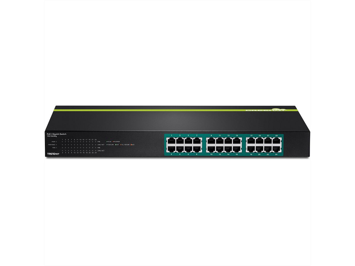 TRENDnet TPE-TG240g 24-Port Switch GREENnet Gigabit PoE+ 370W