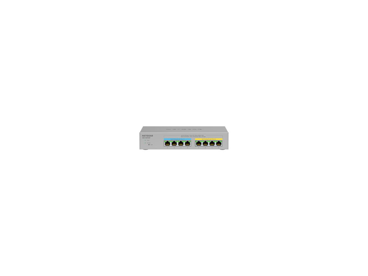 NETGEAR MS108TUP Unmanaged L2 2.5G Ethernet (100/1000/2500) Power over Ethernet (PoE) Grau