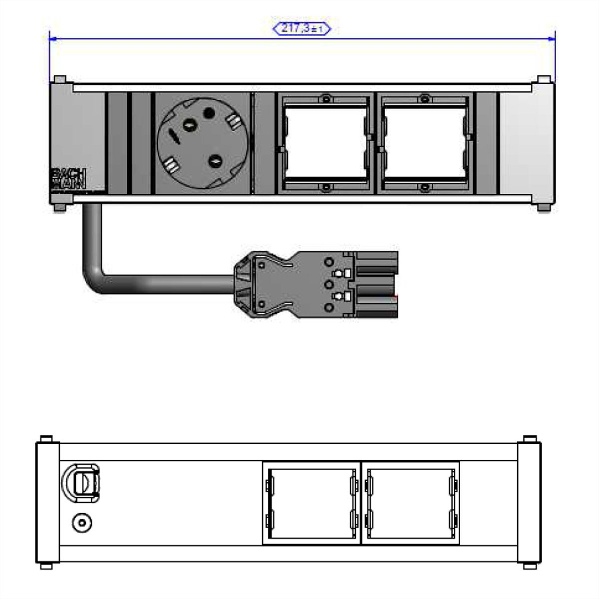 BACHMANN CONI 1x Schutzkontakt 2x ABD