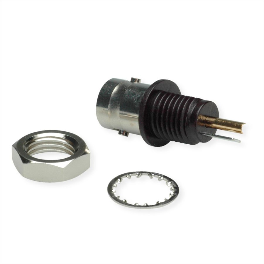 TELEGÄRTNER BNC-Einbaubuchse 50 Ohm, mit Isolierflansch schwarz