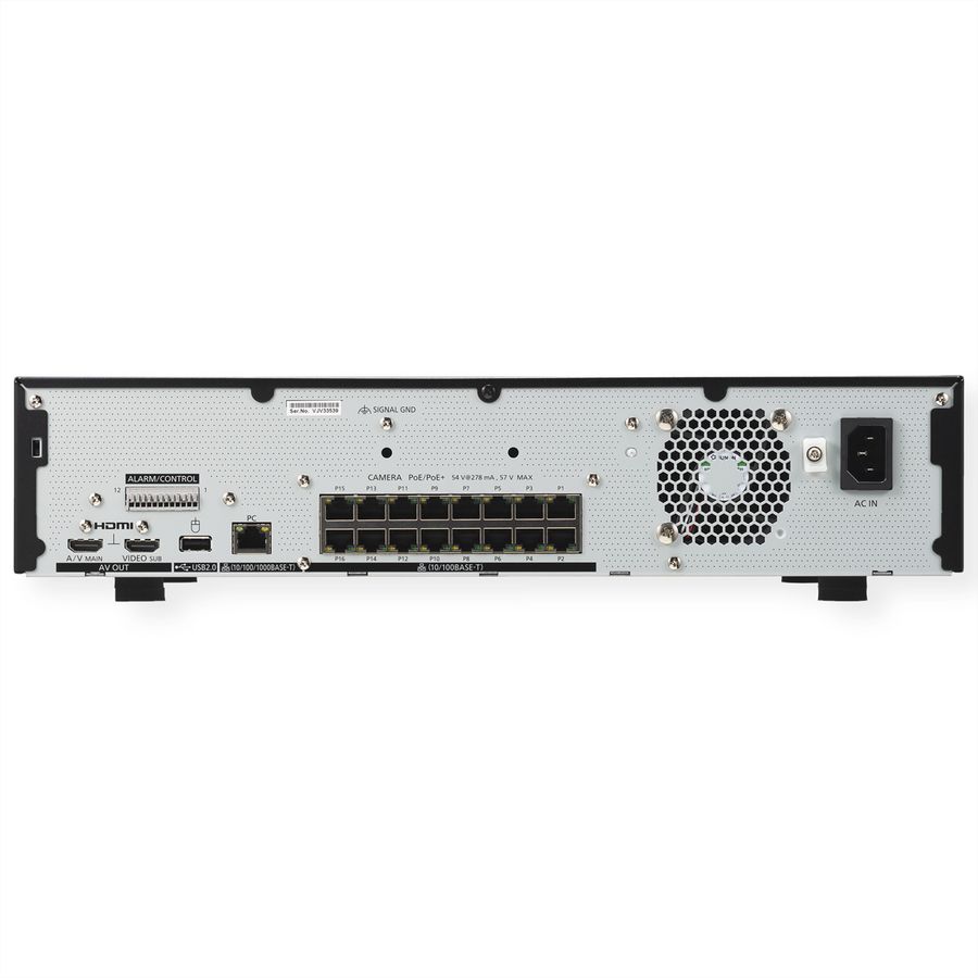 i-PRO WJ-NU301 NVR Netzwerk-Videorekorder, 16-CH, 16x PoE