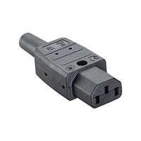 BACHMANN Kaltgerätekupplung IEC320 C13 10A/250VAC, Schraubanschluß, schwarz