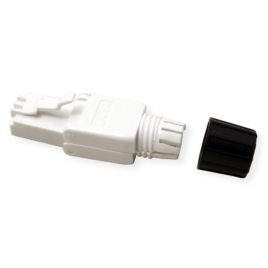 ROLINE feldkonfektionierbarer RJ-45 Stecker Cat.6A (Class EA), UTP, weiß