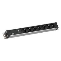 BACHMANN 19" 1,5HE 7xCEE7/3 ws 1xSPD-Plus 2,0m CEE7/7