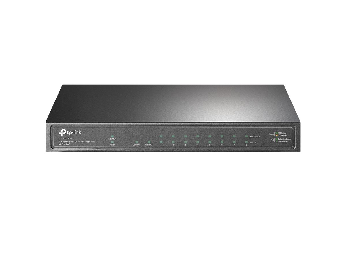 TP-Link TL-SG1210P Unmanaged Gigabit Ethernet (10/100/1000) Power over Ethernet (PoE) Grau