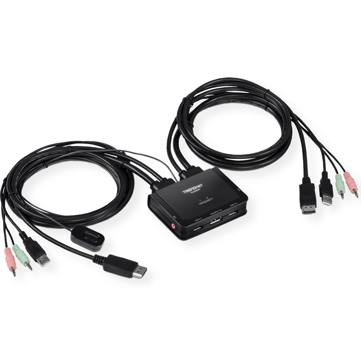 TRENDnet TK-220DPi KVM Switch, 2-Port 4K DisplayPort