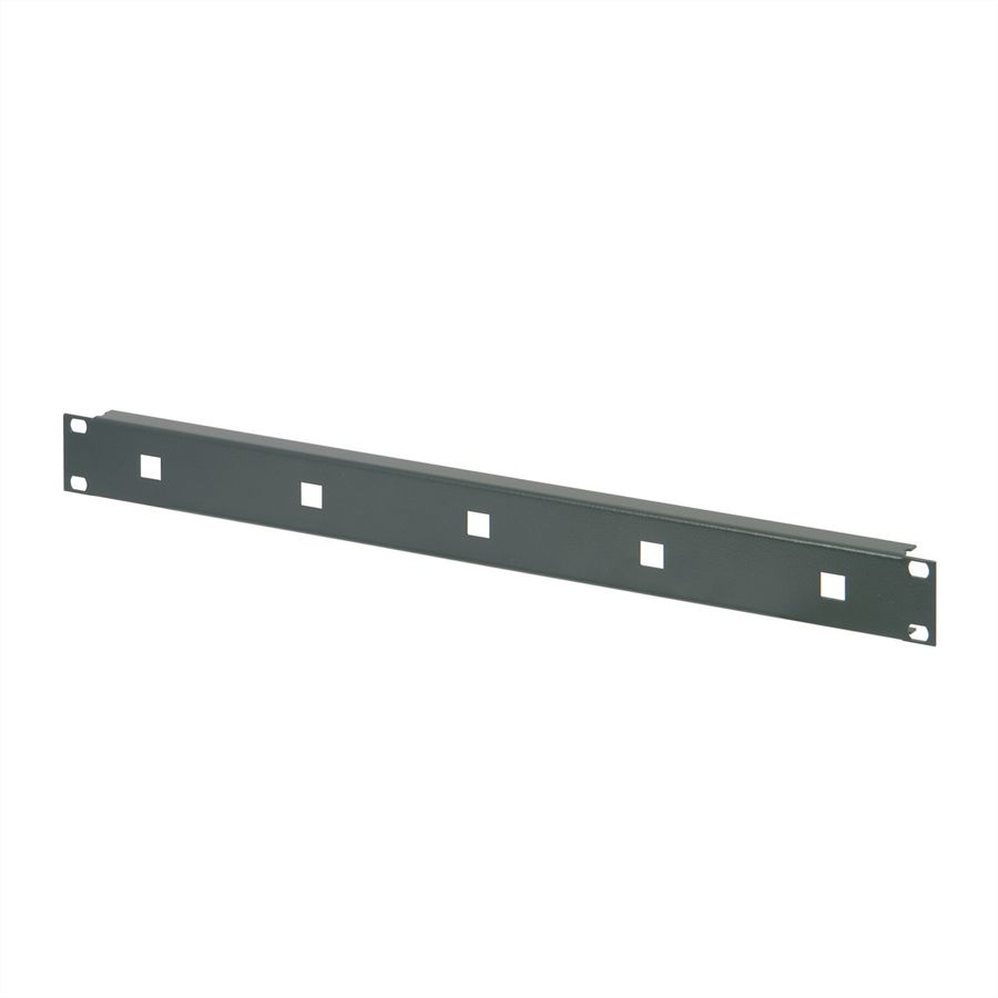 SCHROFF 19"-Frontplatte für Kabelösen - 19"FPL.1HE F.KAB.OES.RAL7021