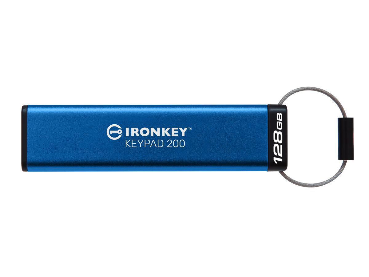 Kingston Technology IronKey 128GB Keypad 200, FIPS 140-3 Lvl 3 (ausstehend) AES-256 Verschlüsselung