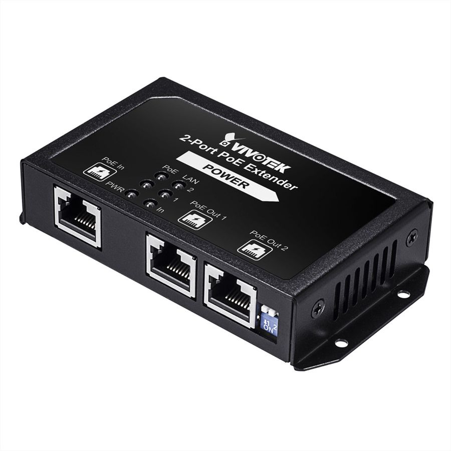 VIVOTEK AP-FXC-0210 2 Port PoE Extender, 1x FE In, 2x FE Out, Indoor