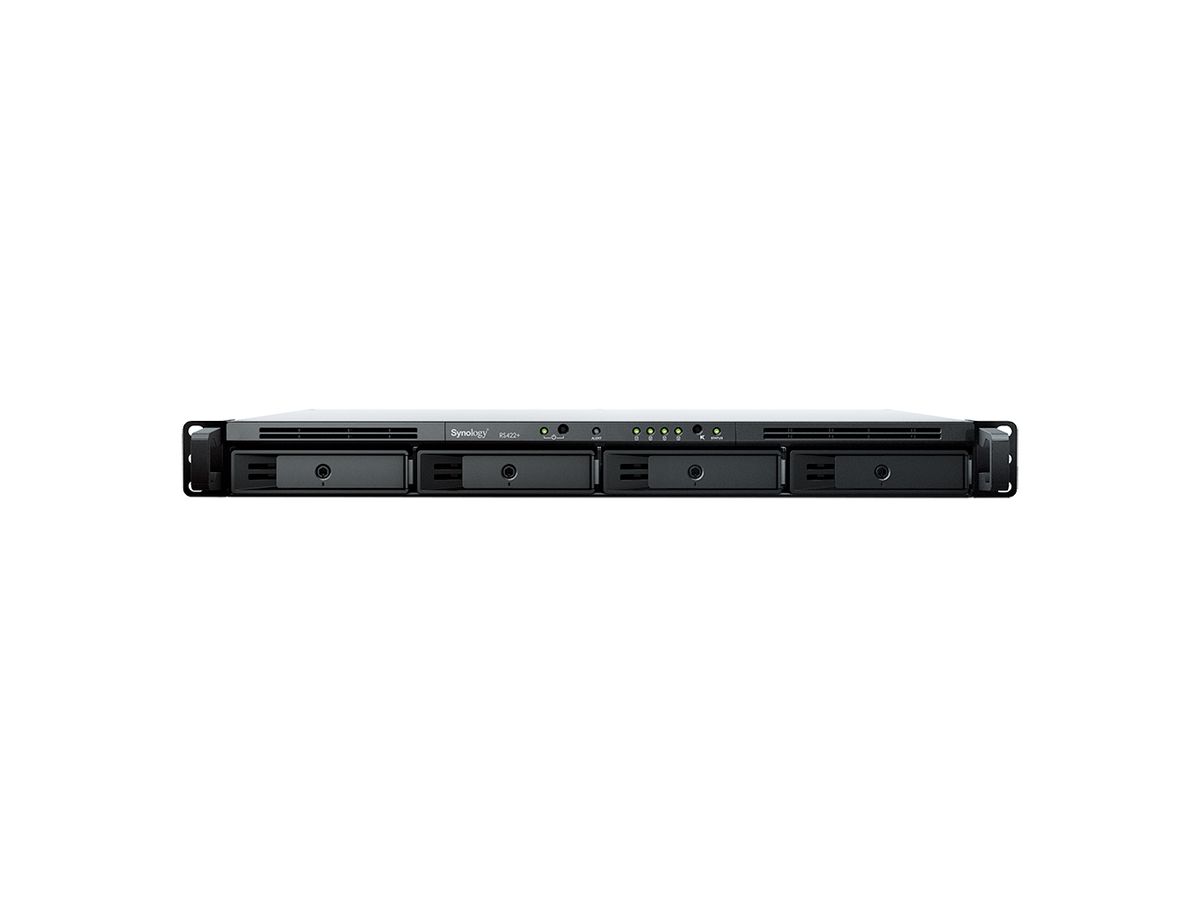 Synology RackStation RS422+ NAS & Speicherserver Rack (1U) Eingebauter Ethernet-Anschluss Schwarz R1600