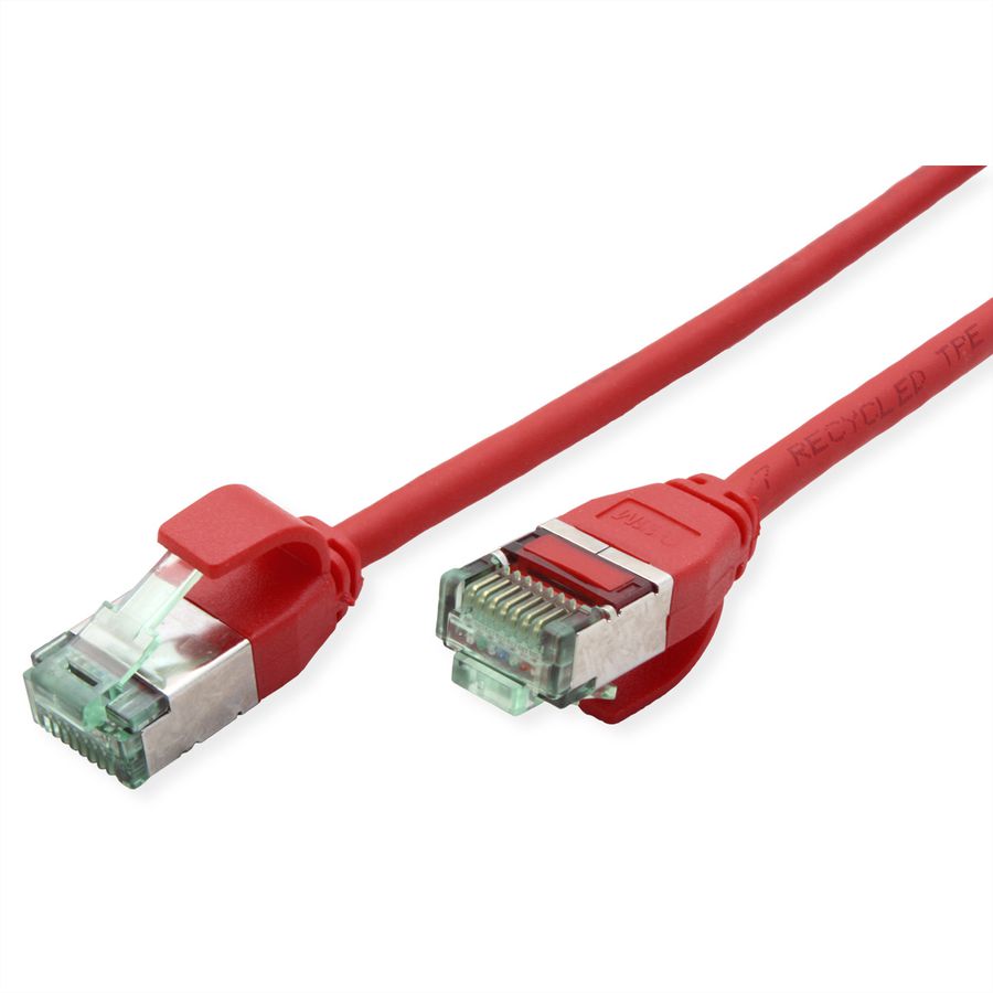 ROLINE RM U/FTP DataCenter Patchkabel Cat.6A (Class EA), slim, rot, 1 m