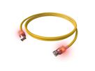 EasyLan DualBoot LED Patchkabel RJ45 S/FTP Kat.6A (Class EA), mit saCon Stecker, LSOH, gelb, 0,5 m