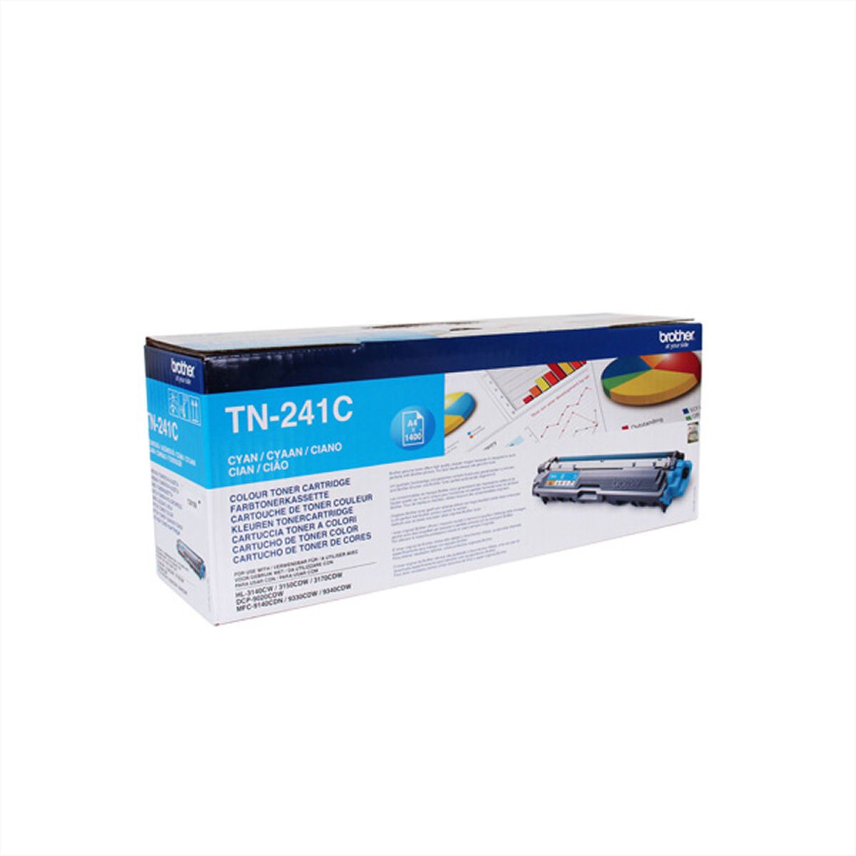 TN241C, BROTHER Tonercartridge, cyan ca. 1.400 Seiten, für HL-3140/50/70 / DCP9020 / MFC9140CDN/9330CDW/9340CDW