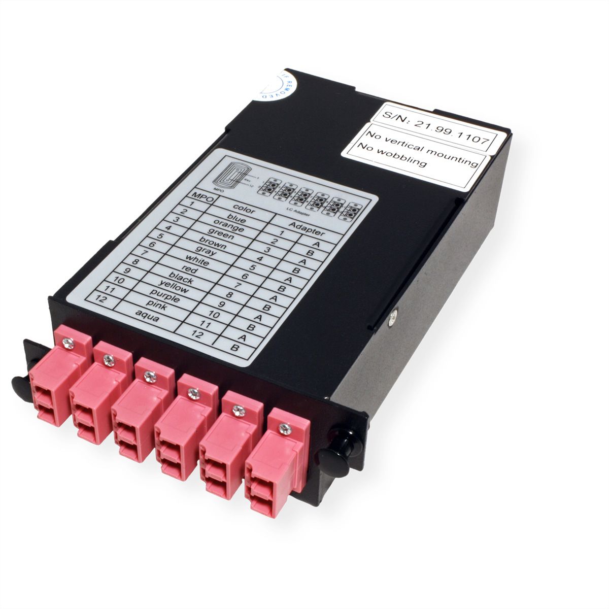VALUE MPO-Modul, MPO-Stecker / 12x LC-Buchse