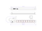 BACHMANN 19" Steckdosenleiste 8-fach, 2300W, IEC320 C14 Stecker