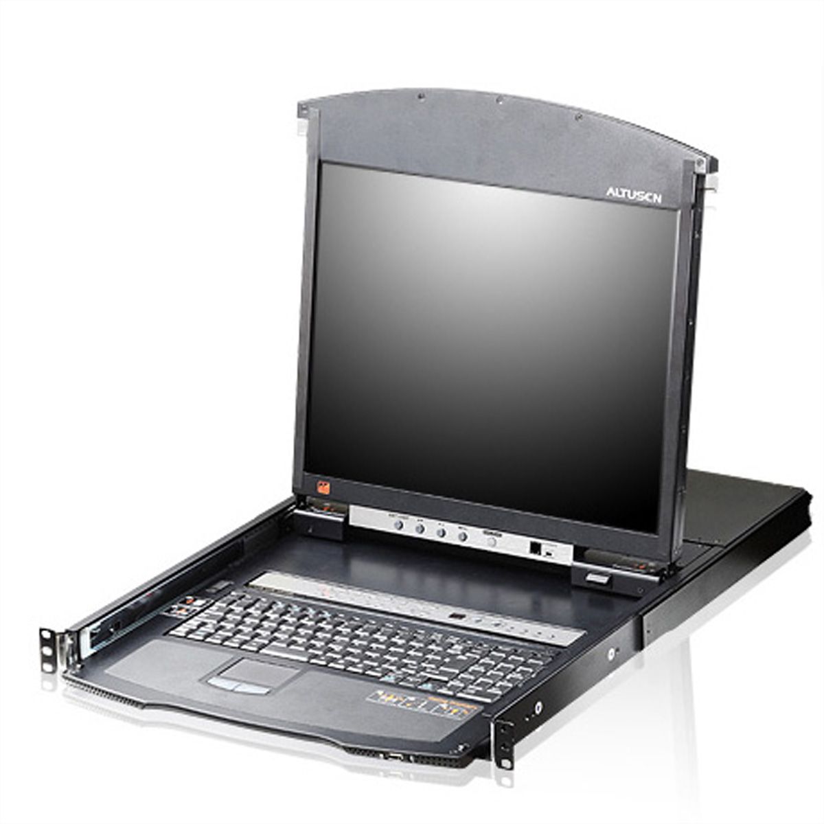 ATEN KL1516AiM KVM Over-IP Switch, 43cm TFT, VGA, PS/2-USB über Kat 5, 16 Ports, DE-Layout