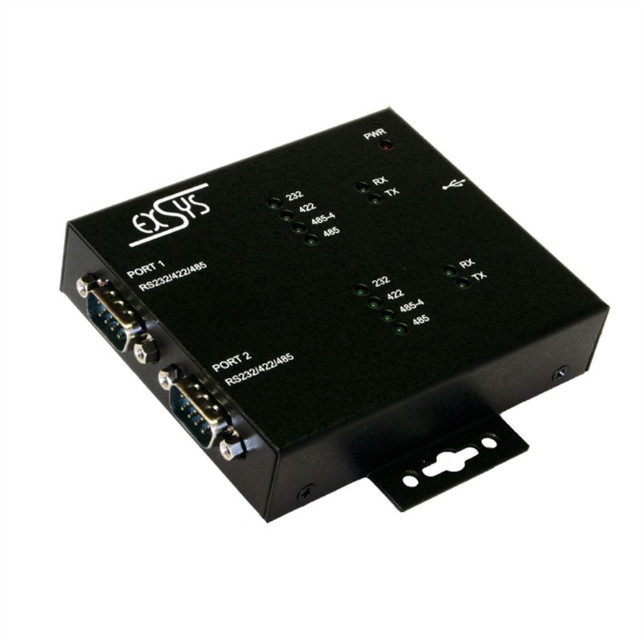 EXSYS EX-1333VIS USB 2.0 zu 2x Seriell RS-232/422/485, Überspannungsschutz & Optische Isolation