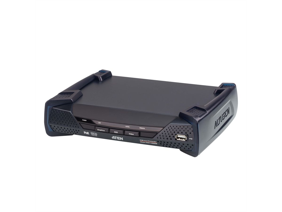 ATEN KE6912R DVI-D Dual Link KVM Over IP Extender mit PoE Empfänger