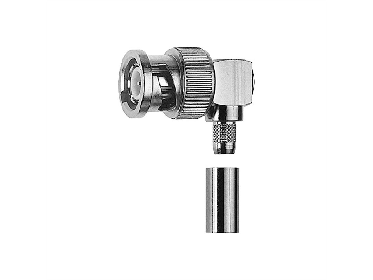 TELEGÄRTNER BNC-Winkelstecker 50 Ohm, für RG-223/U