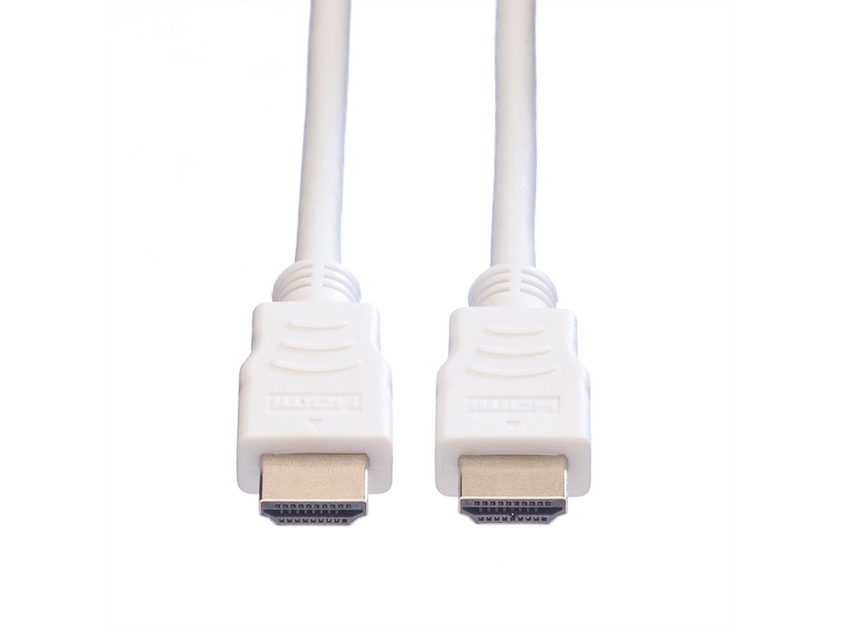 VALUE HDMI High Speed Kabel mit Ethernet, weiß, 7,5 m