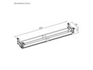 ROLINE Easy2Open Kabelkanal, Untertischmontage, weiß, 85,8 cm